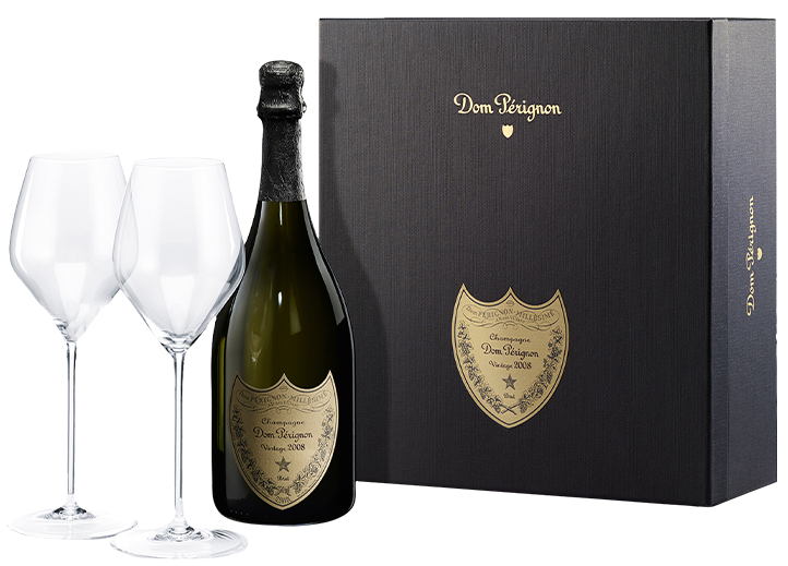 Dom Pérignon Vintage Blanc 2008 + 2 čaše